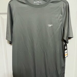 Speedo Men's Short Sleeve Gray Tee